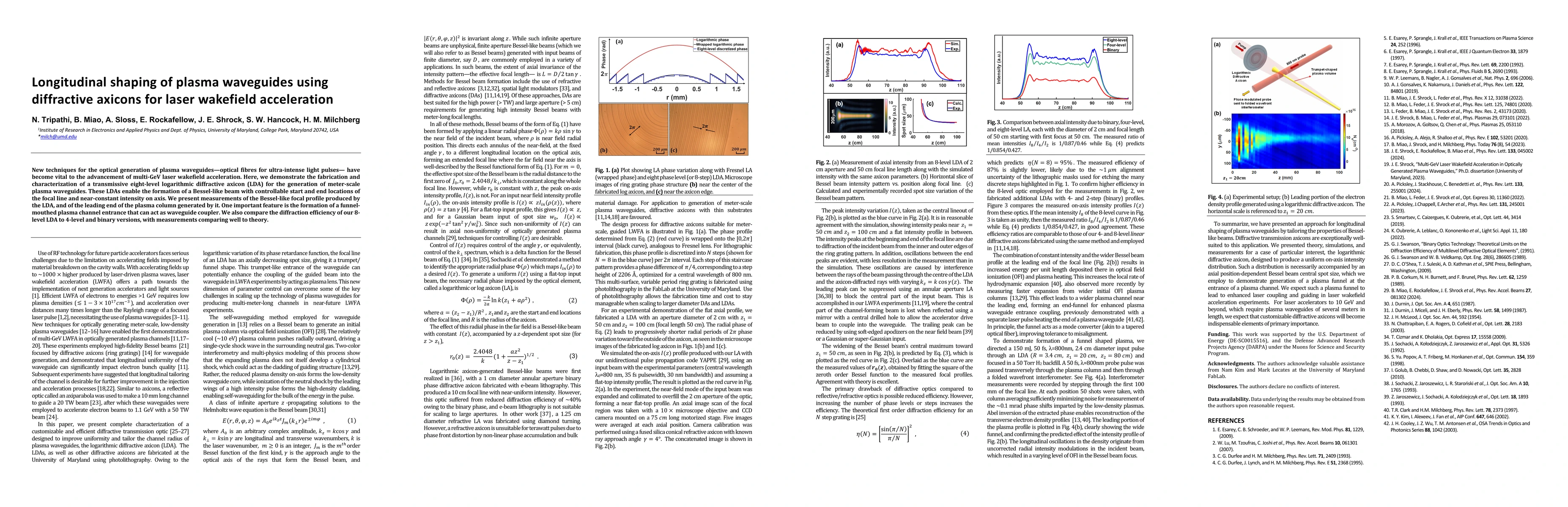 Thumbnail for Longitudinal shaping of plasma waveguides using diffractive axicons for
  laser wakefield acceleration
