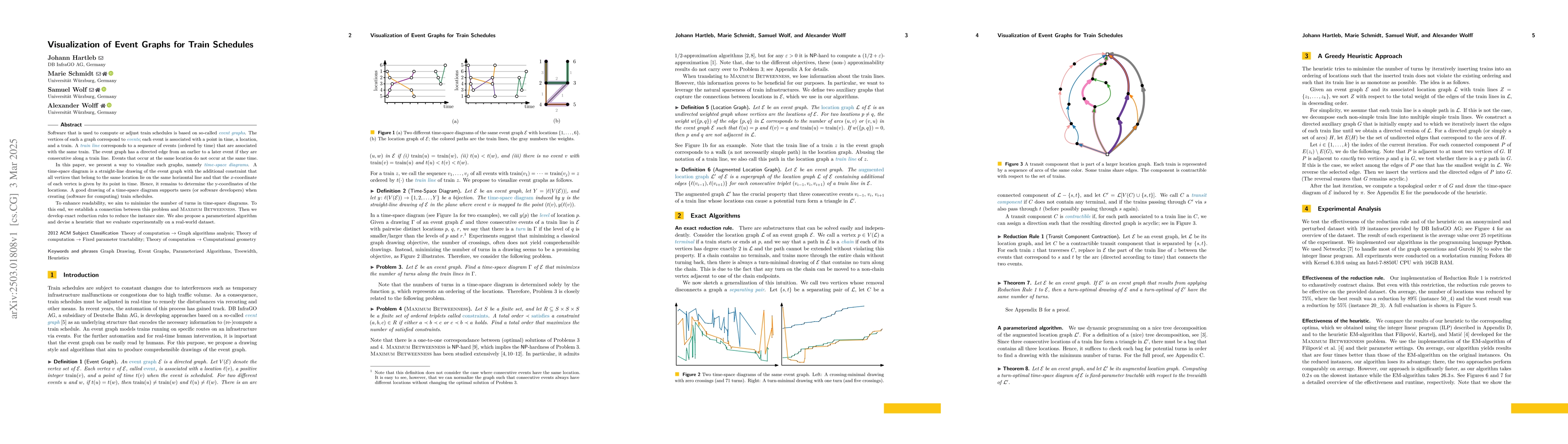 Thumbnail for Visualization of Event Graphs for Train Schedules