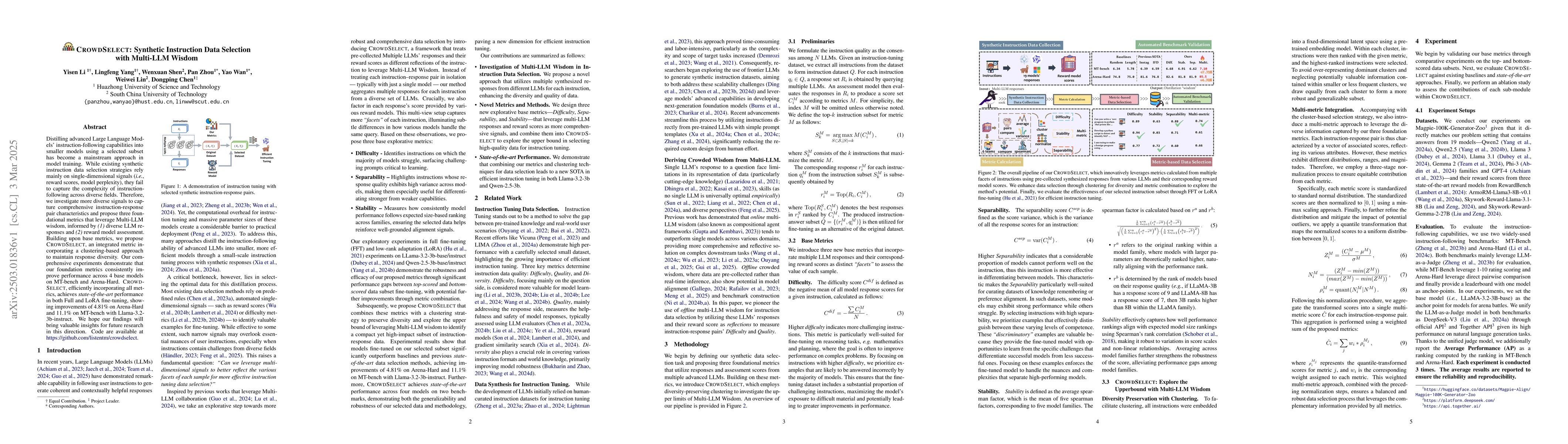 Thumbnail for CrowdSelect: Synthetic Instruction Data Selection with Multi-LLM Wisdom
