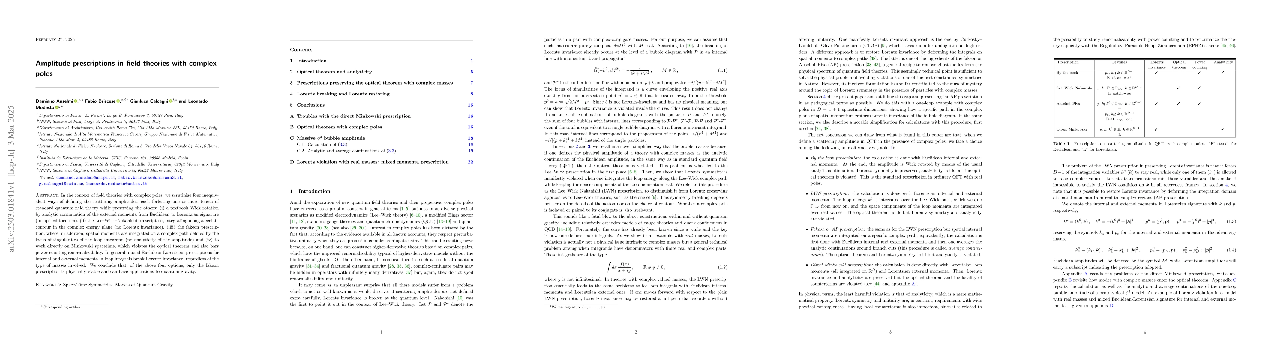 Thumbnail for Amplitude prescriptions in field theories with complex poles