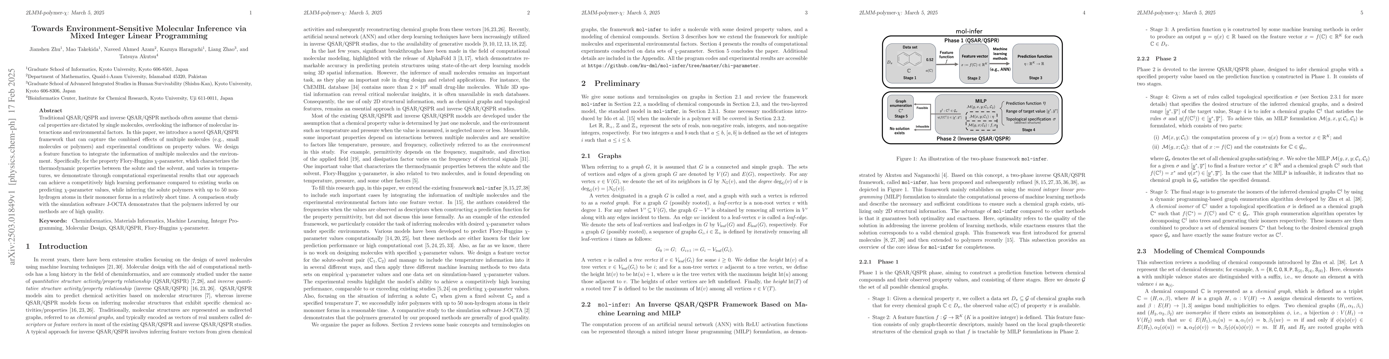Thumbnail for Towards Environment-Sensitive Molecular Inference via Mixed Integer
  Linear Programming