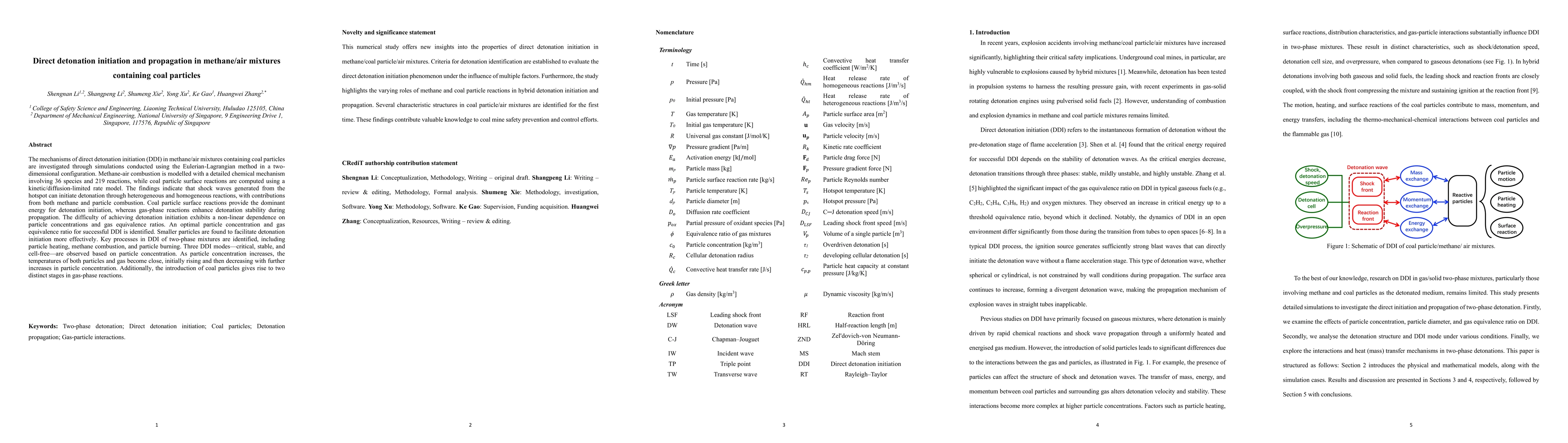 Thumbnail for Direct detonation initiation and propagation in methane/air mixtures
  containing coal particles