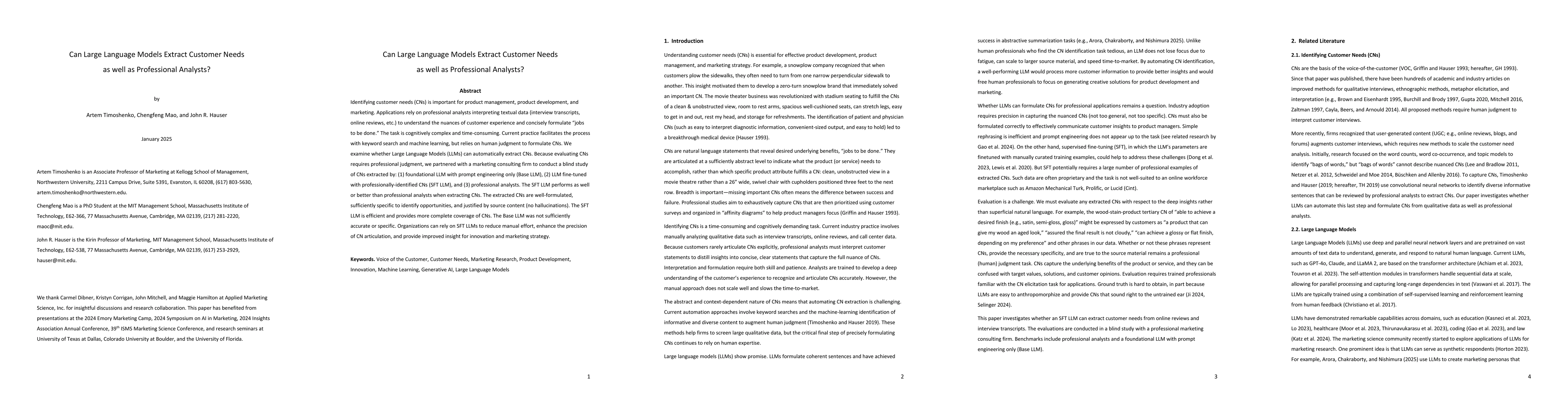 Thumbnail for Can Large Language Models Extract Customer Needs as well as Professional
  Analysts?
