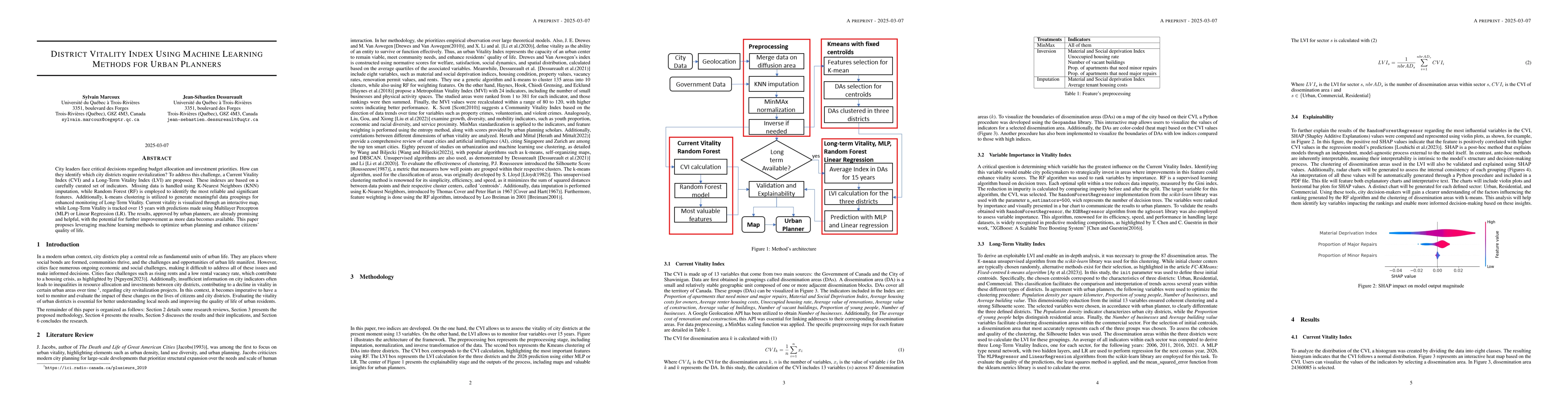 Thumbnail for District Vitality Index Using Machine Learning Methods for Urban
  Planners