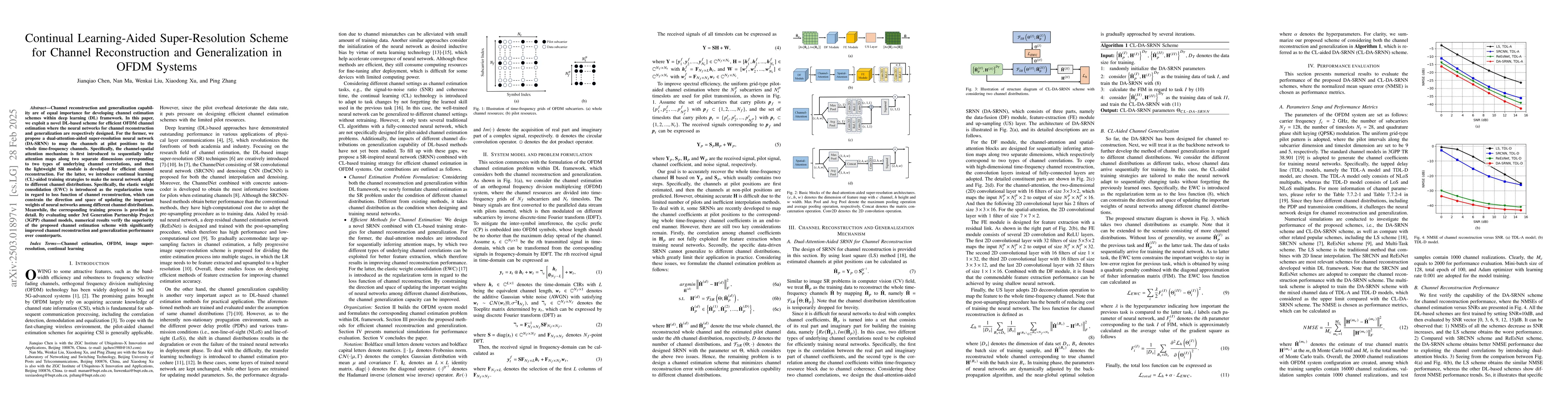 Thumbnail for Continual Learning-Aided Super-Resolution Scheme for Channel
  Reconstruction and Generalization in OFDM Systems