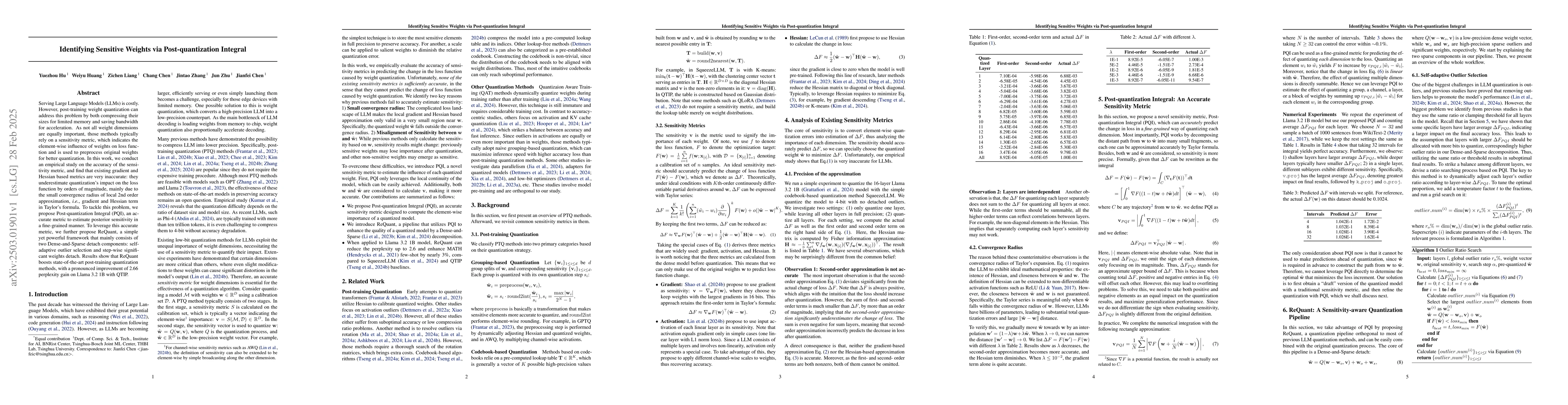 Thumbnail for Identifying Sensitive Weights via Post-quantization Integral