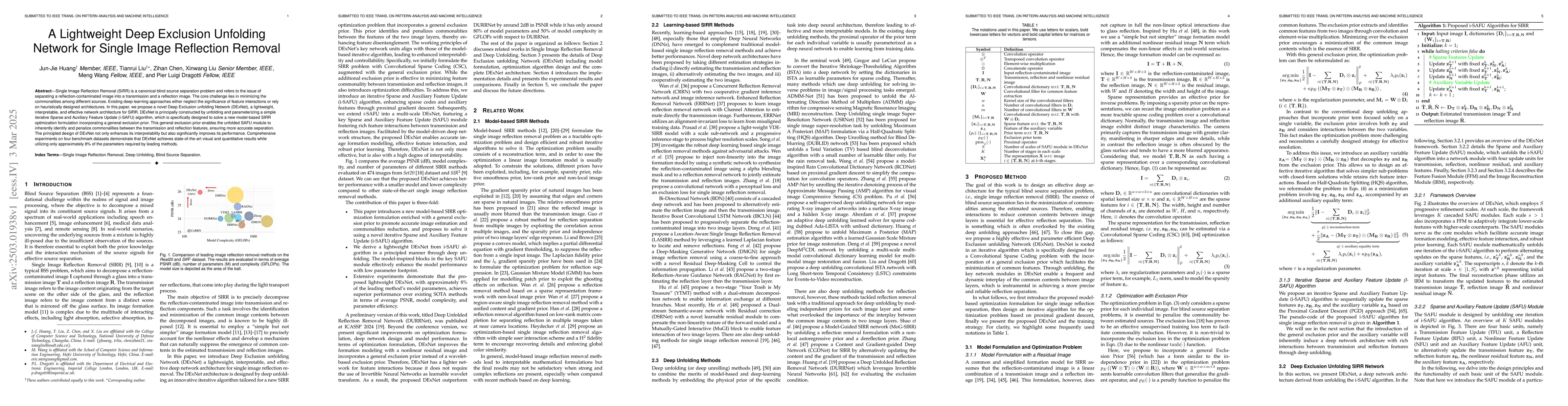 Thumbnail for A Lightweight Deep Exclusion Unfolding Network for Single Image
  Reflection Removal