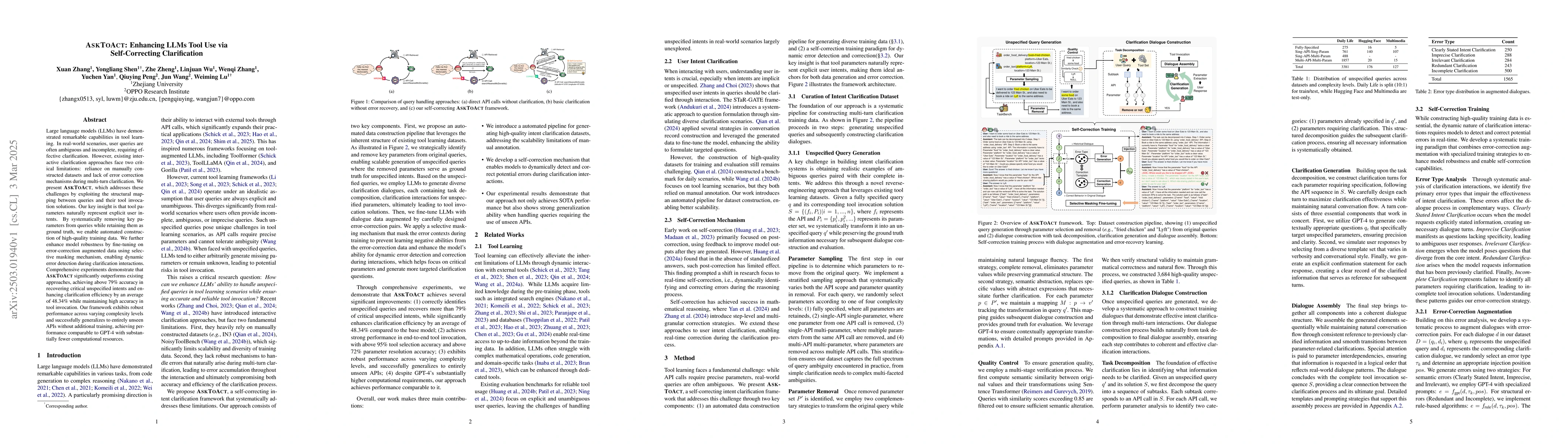 Thumbnail for AskToAct: Enhancing LLMs Tool Use via Self-Correcting Clarification