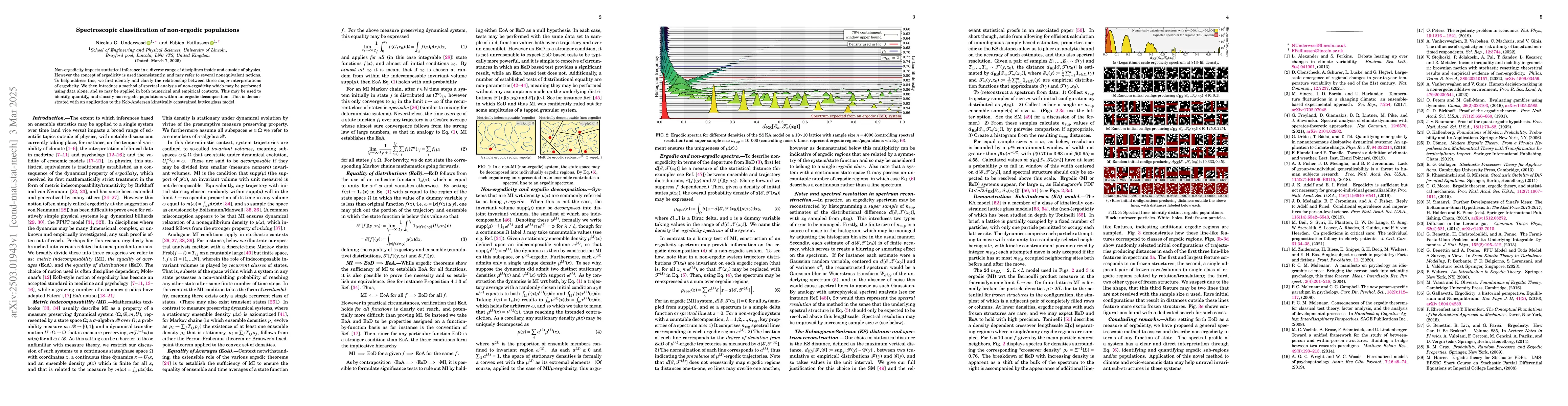 Thumbnail for Spectroscopic classification of non-ergodic populations