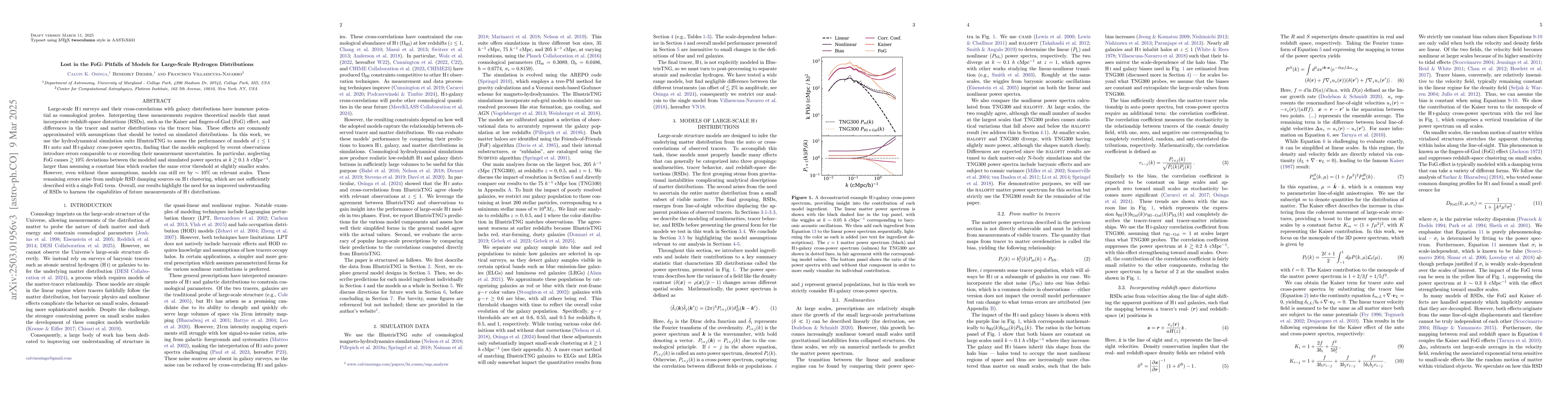 Thumbnail for Lost in the FoG: Pitfalls of Models for Large-Scale Hydrogen
  Distributions