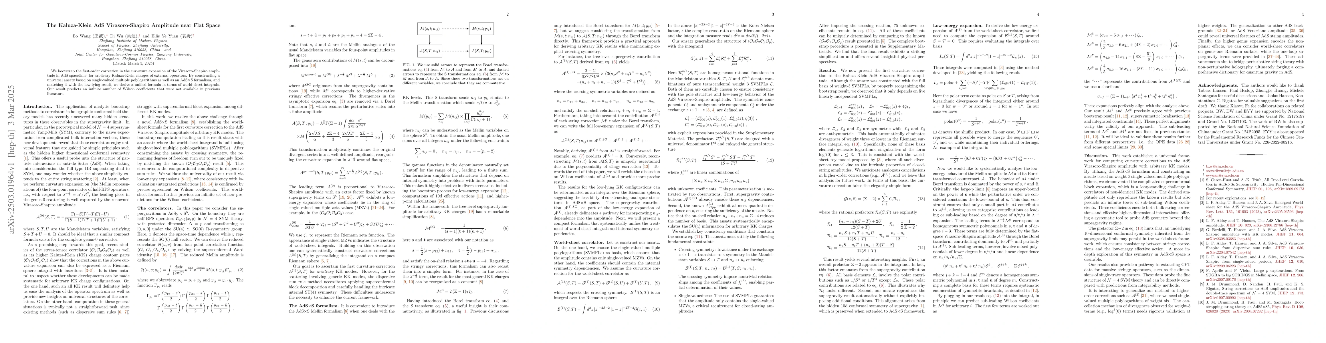 Thumbnail for The Kaluza-Klein AdS Virasoro-Shapiro Amplitude near Flat Space