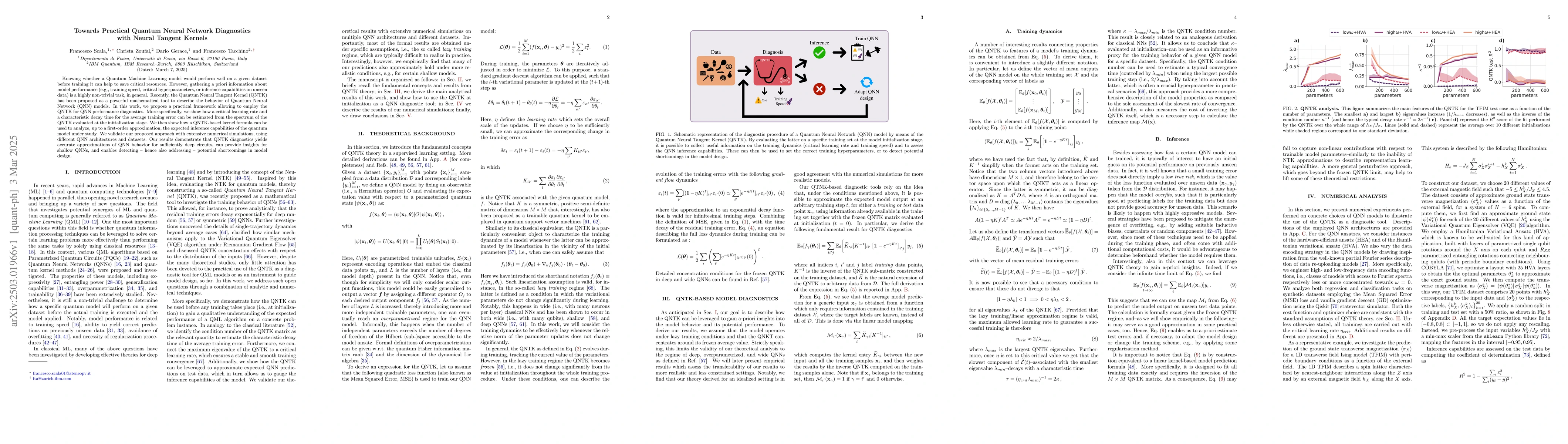 Thumbnail for Towards Practical Quantum Neural Network Diagnostics with Neural Tangent
  Kernels