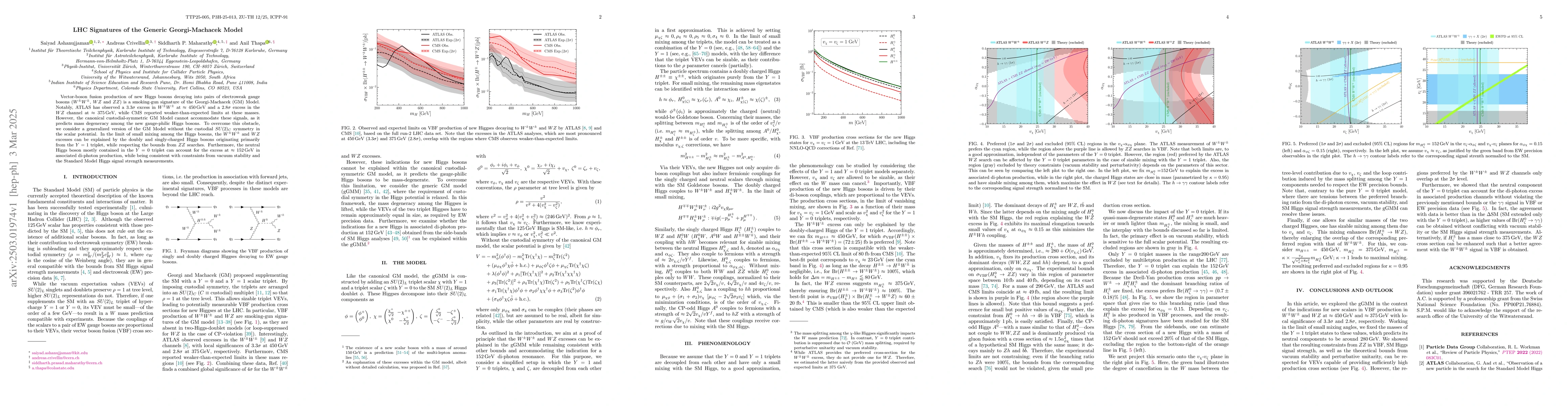Thumbnail for LHC Signatures of the Generic Georgi-Machacek Model