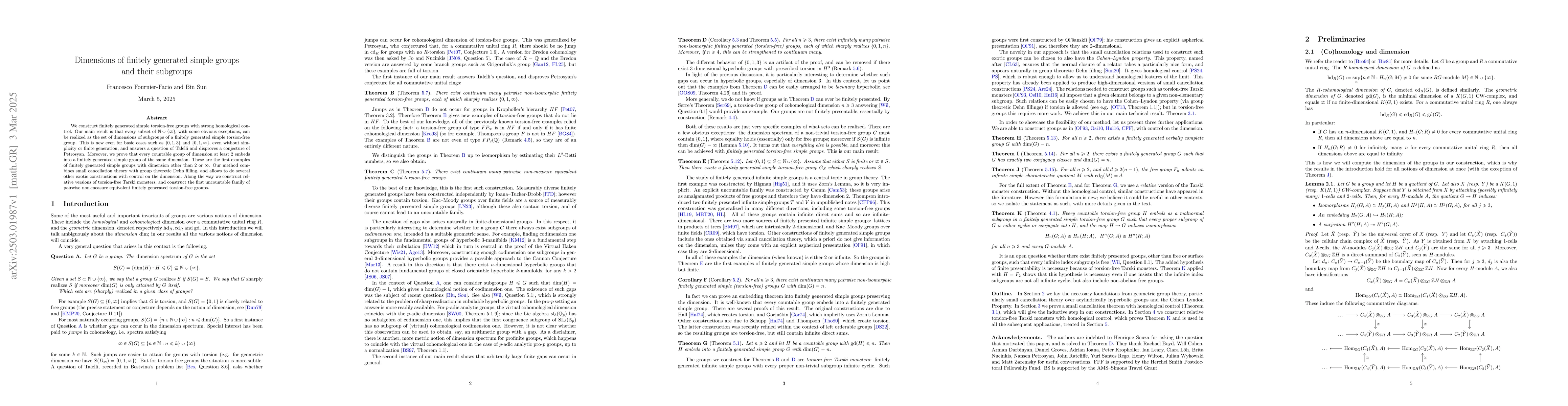 Thumbnail for Dimensions of finitely generated simple groups and their subgroups