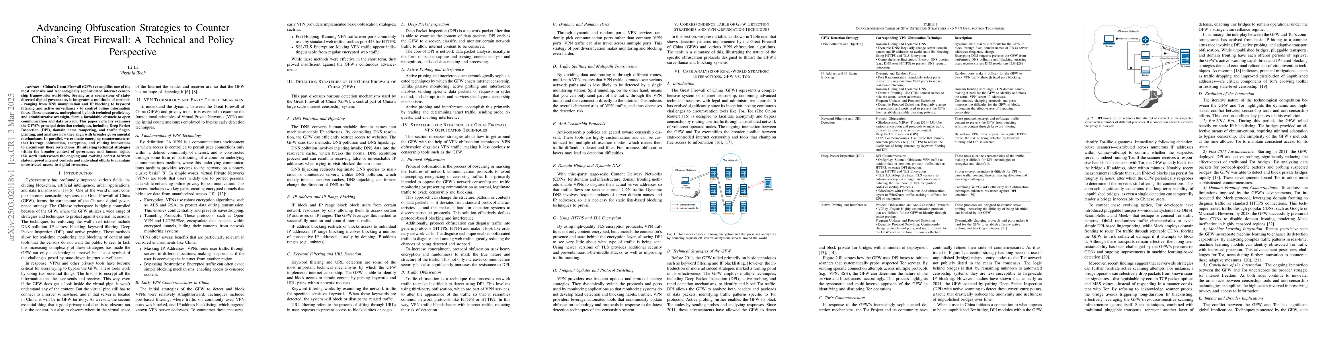 Thumbnail for Advancing Obfuscation Strategies to Counter China's Great Firewall: A
  Technical and Policy Perspective