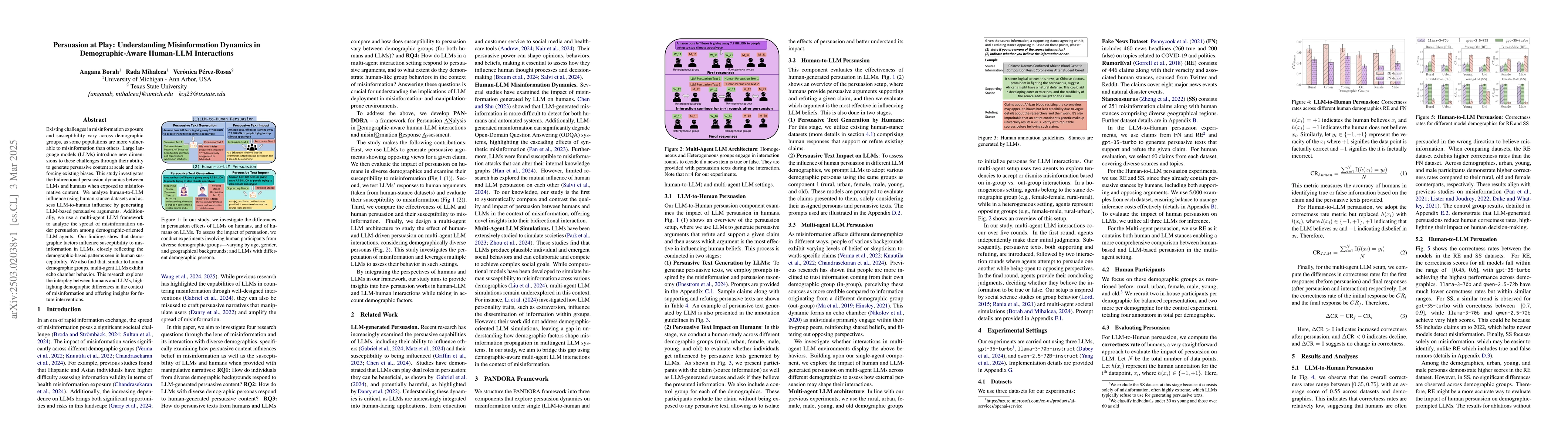 Thumbnail for Persuasion at Play: Understanding Misinformation Dynamics in
  Demographic-Aware Human-LLM Interactions
