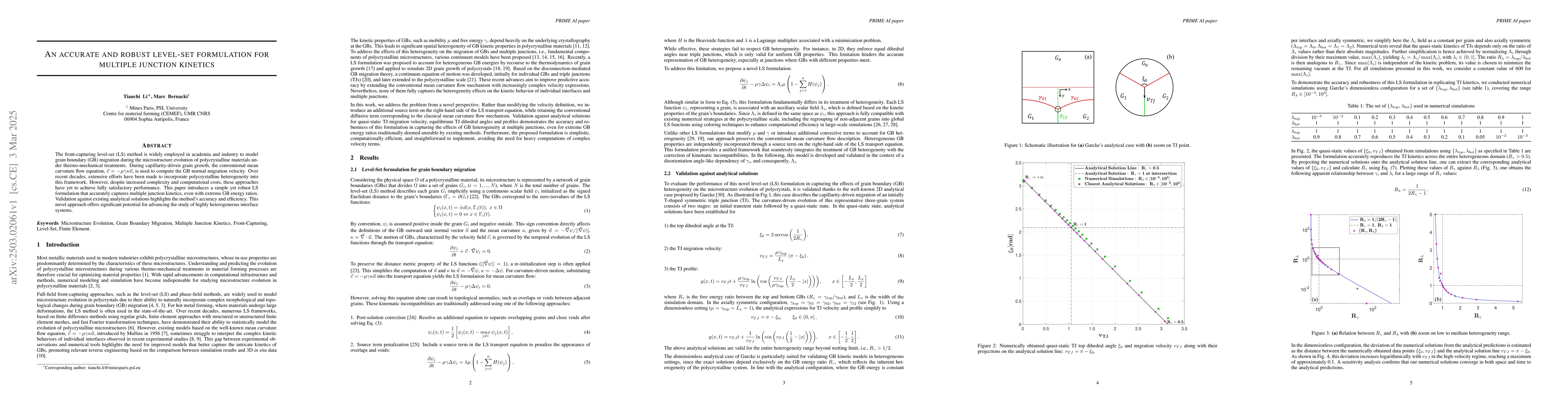 Thumbnail for An accurate and robust level-set formulation for multiple junction
  kinetics