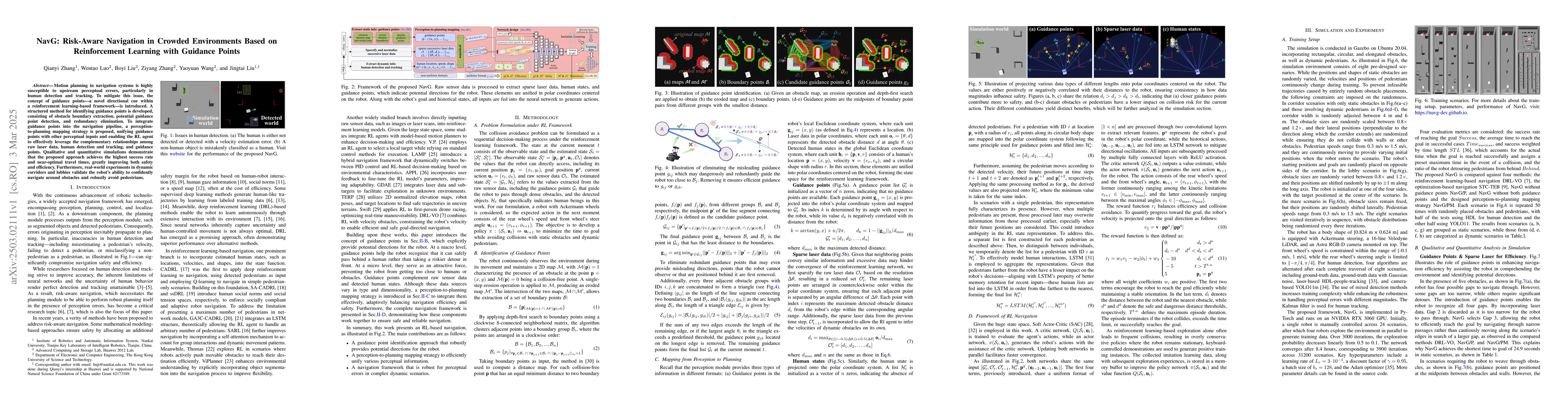 Thumbnail for NavG: Risk-Aware Navigation in Crowded Environments Based on
  Reinforcement Learning with Guidance Points