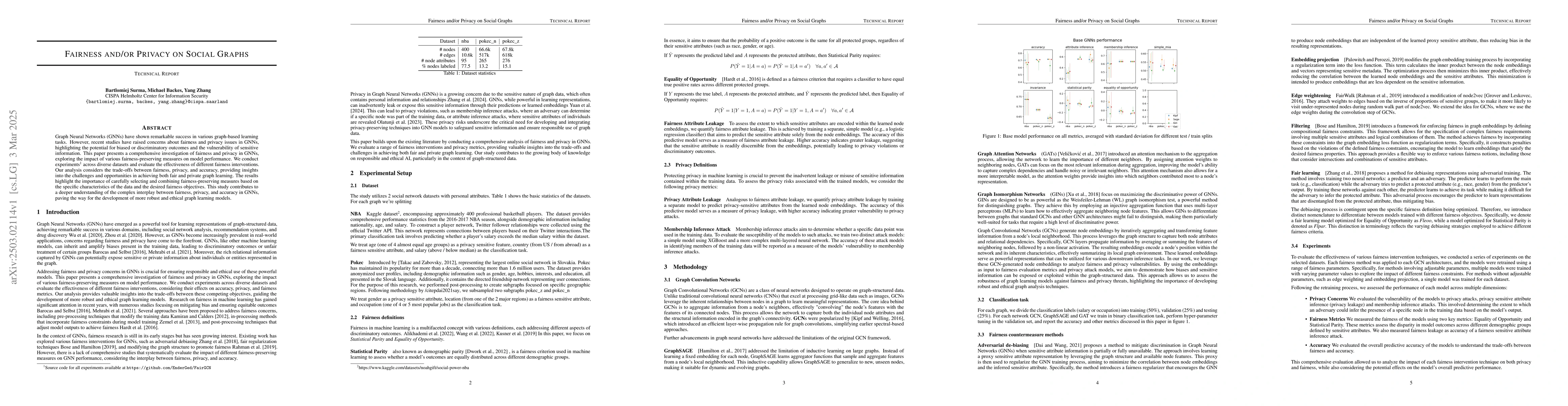Thumbnail for Fairness and/or Privacy on Social Graphs