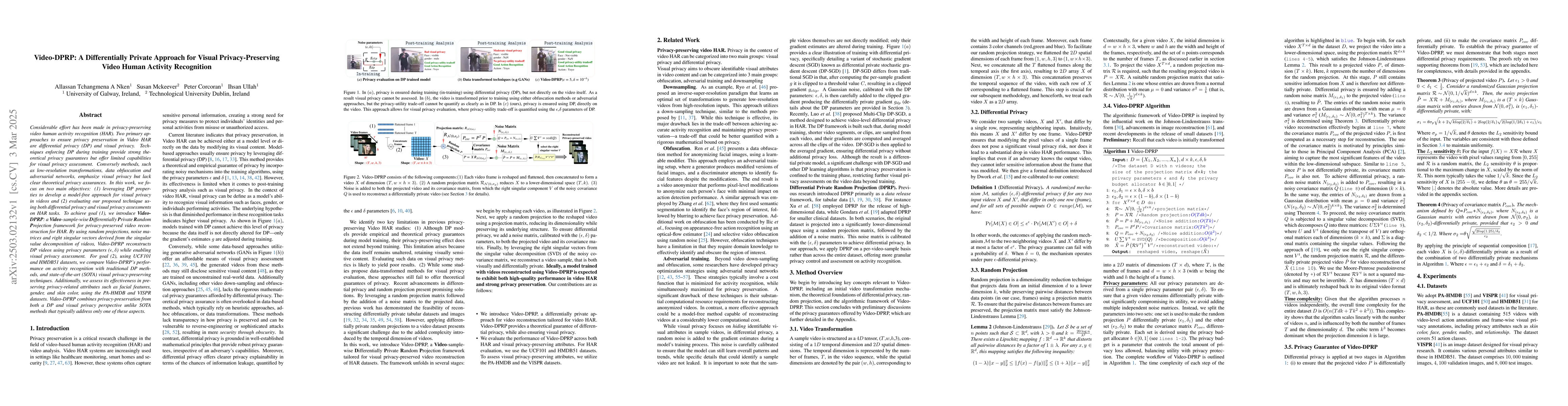 Thumbnail for Video-DPRP: A Differentially Private Approach for Visual
  Privacy-Preserving Video Human Activity Recognition