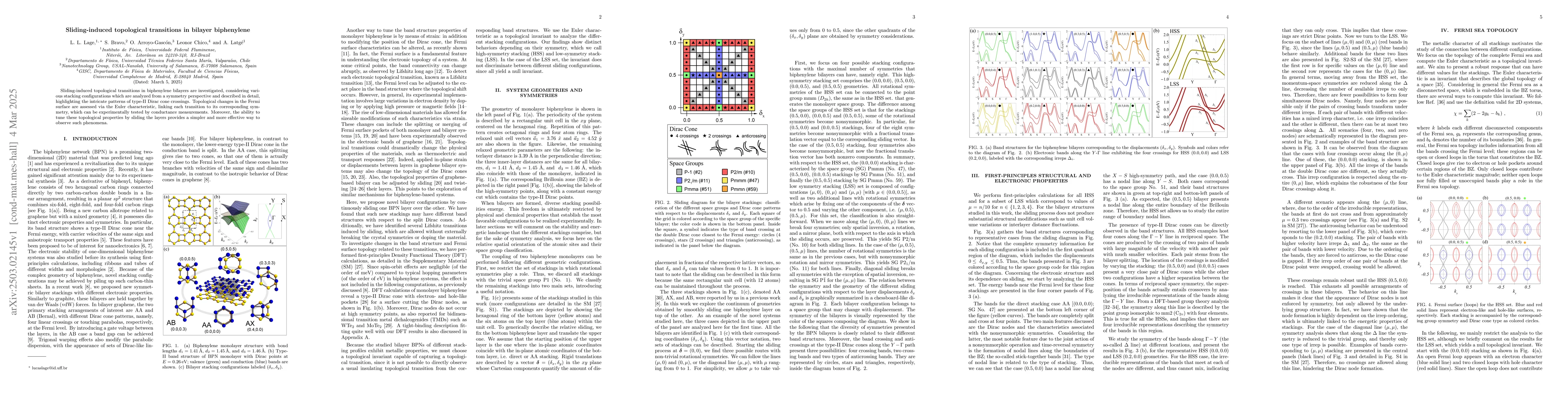 Thumbnail for Sliding-induced topological transitions in bilayer biphenylene