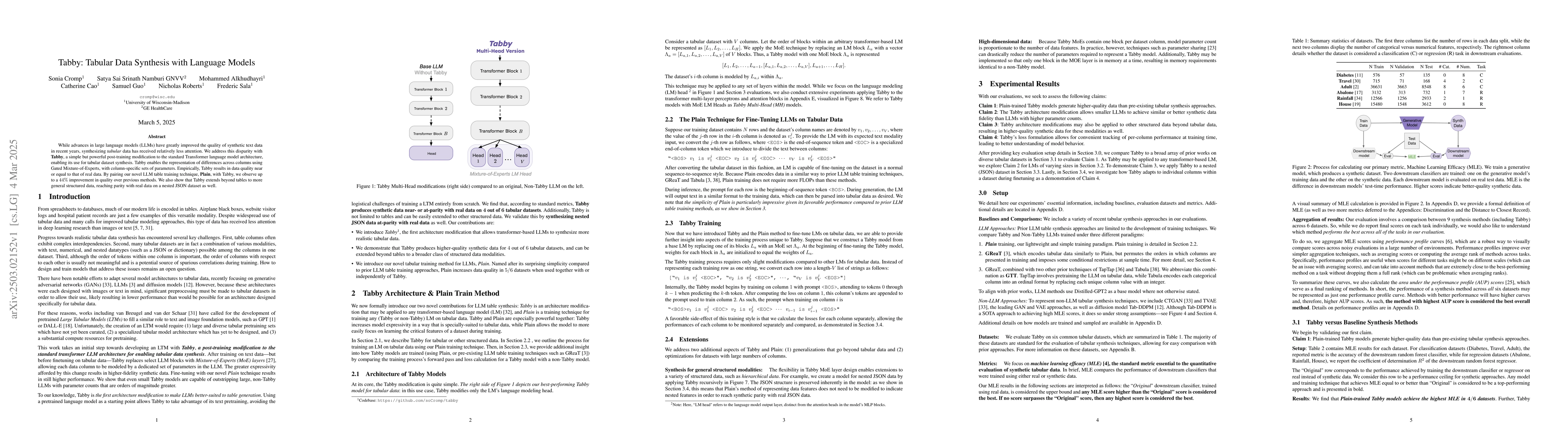 Thumbnail for Tabby: Tabular Data Synthesis with Language Models