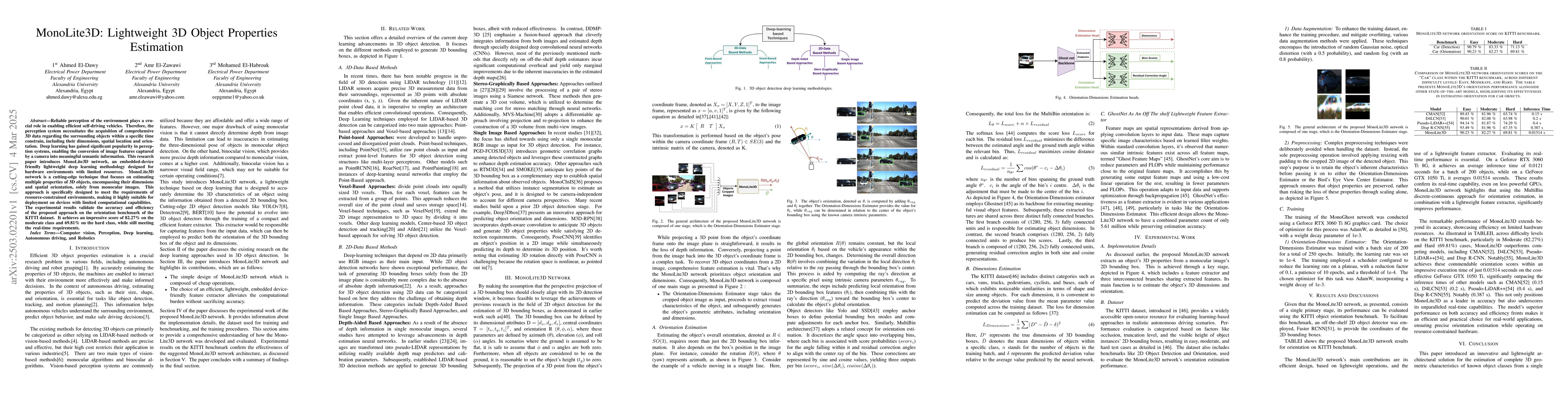 Thumbnail for MonoLite3D: Lightweight 3D Object Properties Estimation