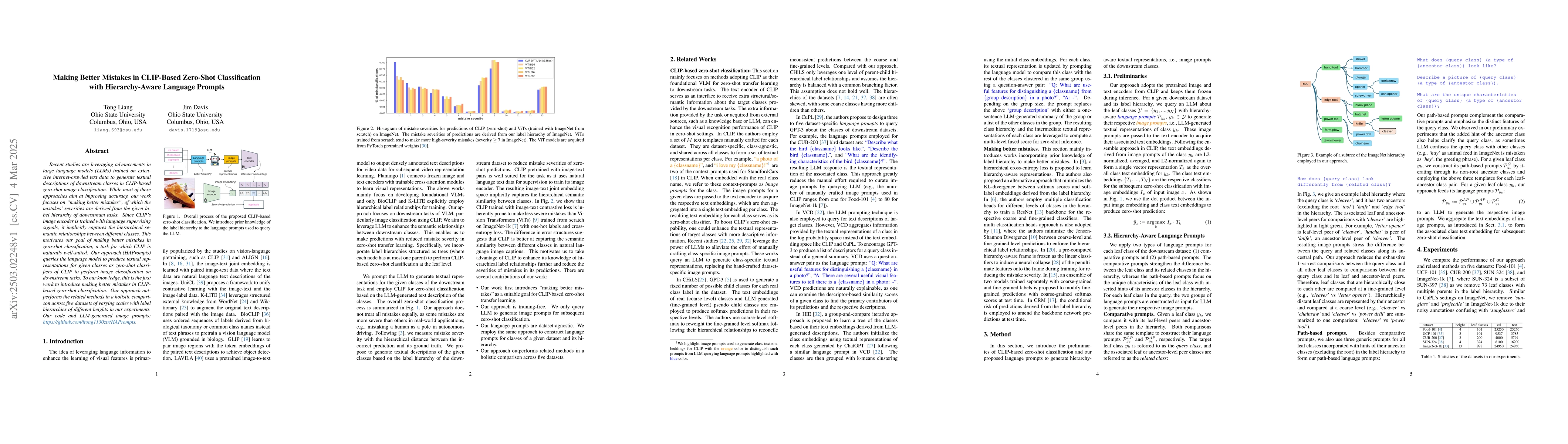 Thumbnail for Making Better Mistakes in CLIP-Based Zero-Shot Classification with
  Hierarchy-Aware Language Prompts