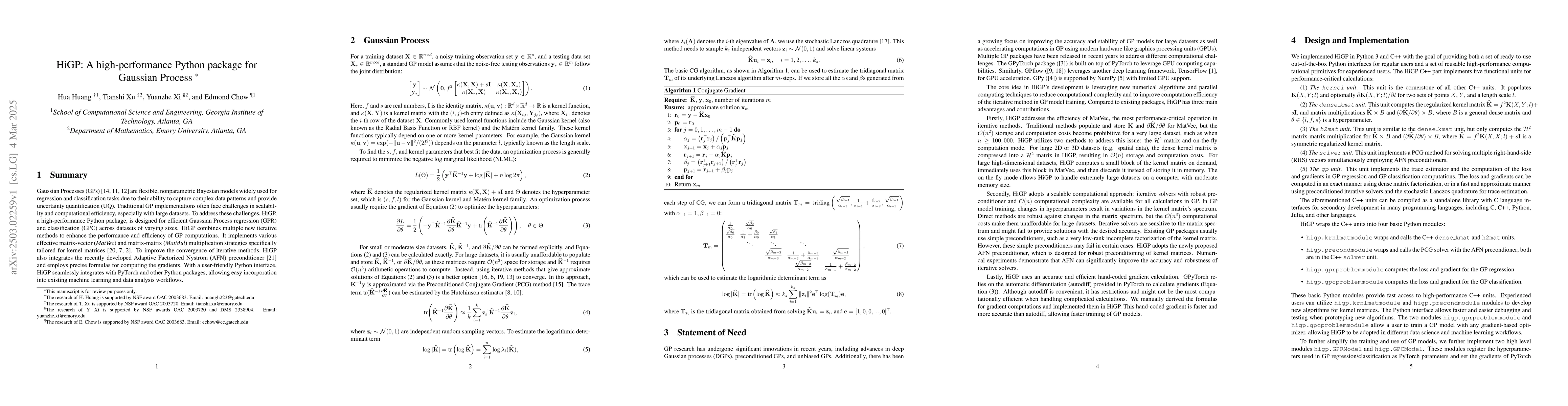Thumbnail for HiGP: A high-performance Python package for Gaussian Process