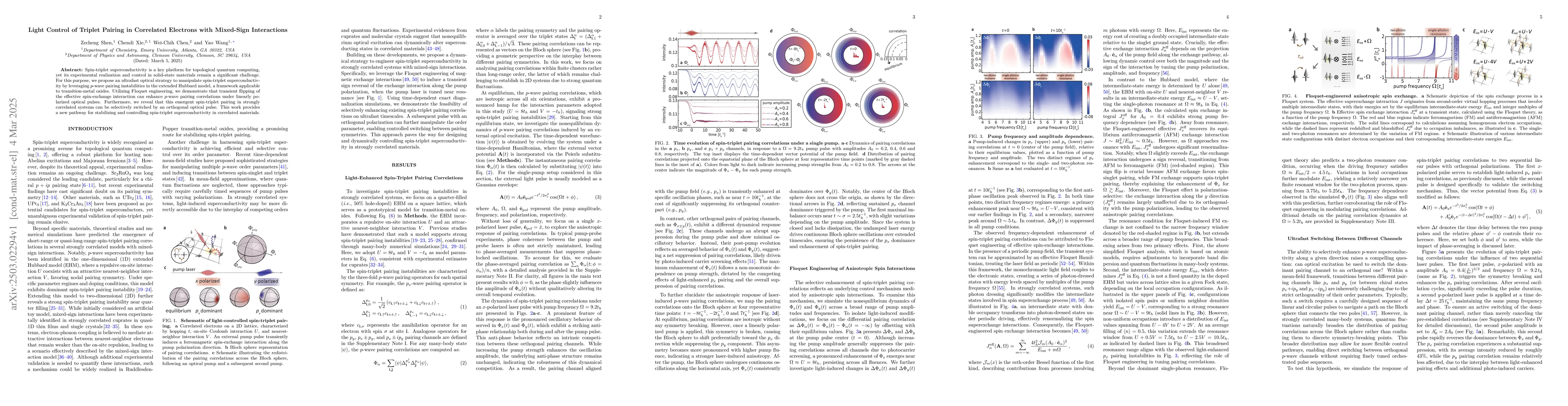 Thumbnail for Light Control of Triplet Pairing in Correlated Electrons with Mixed-Sign
  Interactions