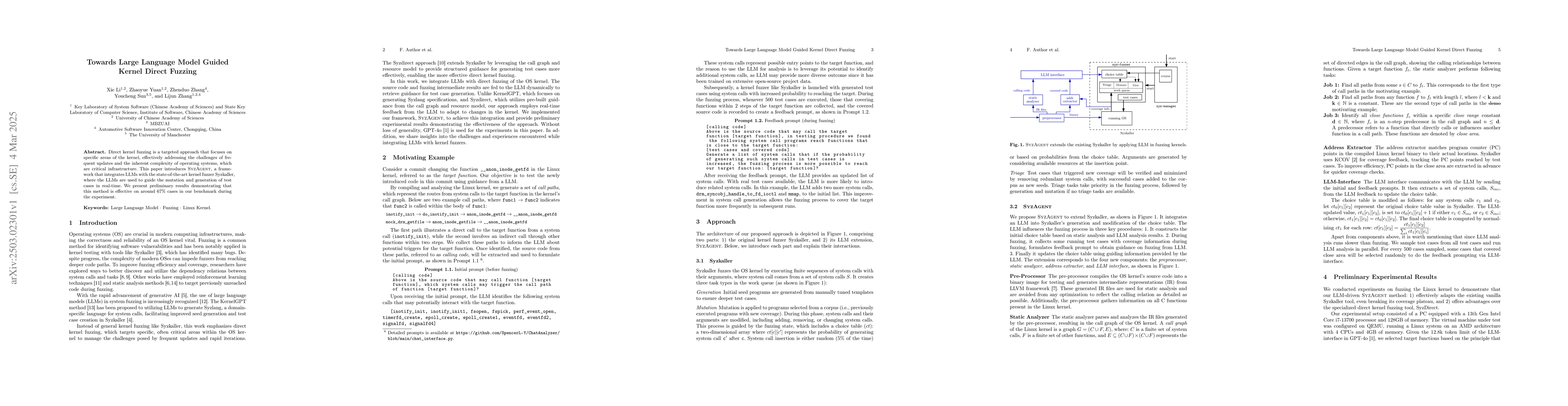 Thumbnail for Towards Large Language Model Guided Kernel Direct Fuzzing