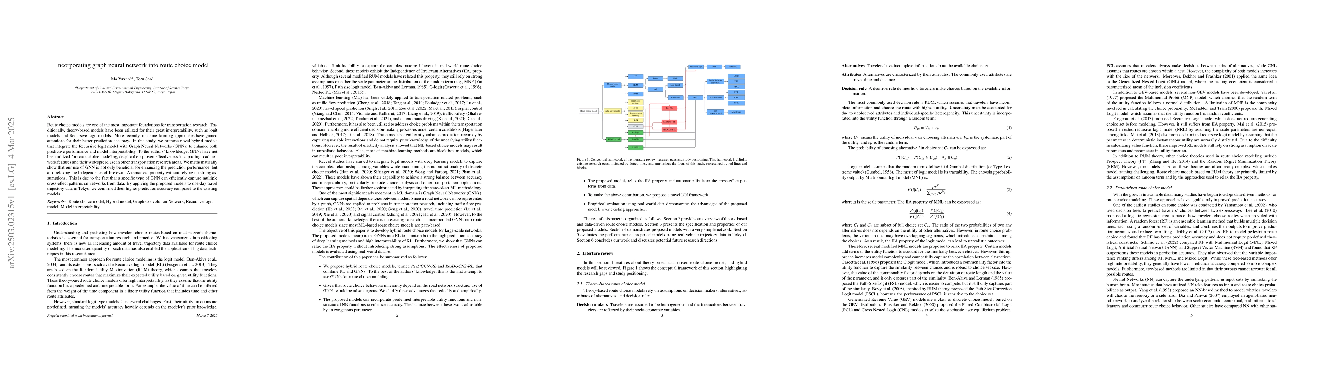 Thumbnail for Incorporating graph neural network into route choice model