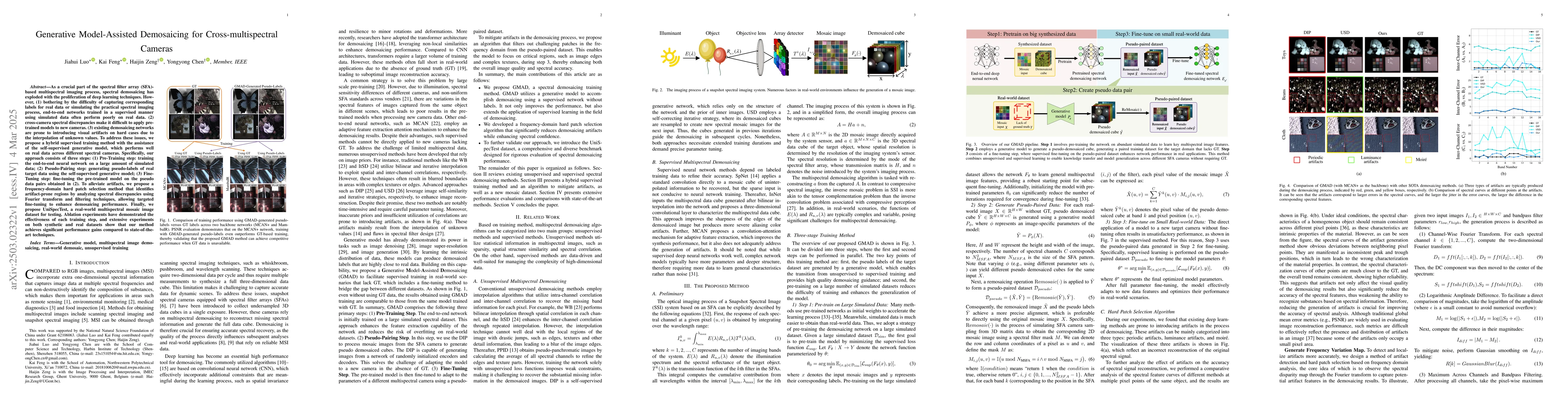 Thumbnail for Generative Model-Assisted Demosaicing for Cross-multispectral Cameras