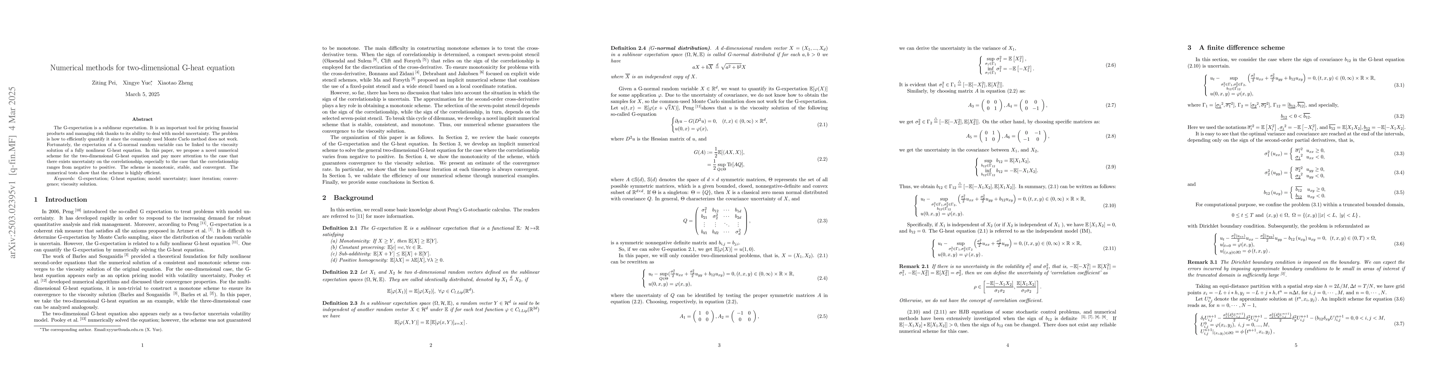 Thumbnail for Numerical methods for two-dimensional G-heat equation