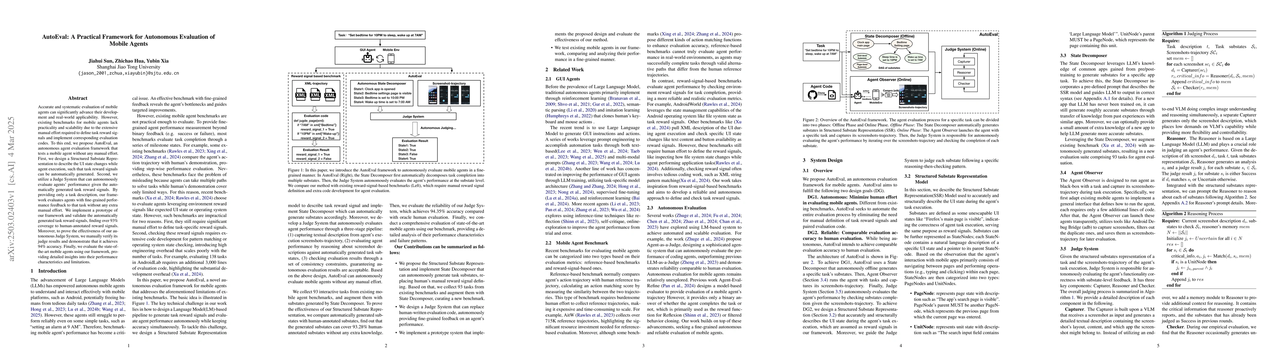 Thumbnail for AutoEval: A Practical Framework for Autonomous Evaluation of Mobile
  Agents