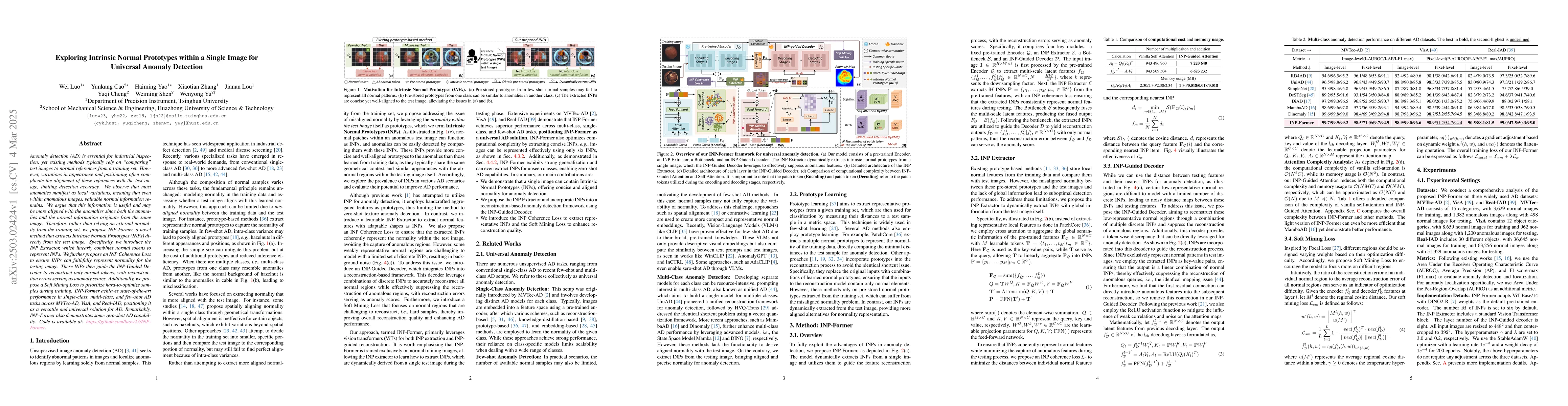 Thumbnail for Exploring Intrinsic Normal Prototypes within a Single Image for
  Universal Anomaly Detection