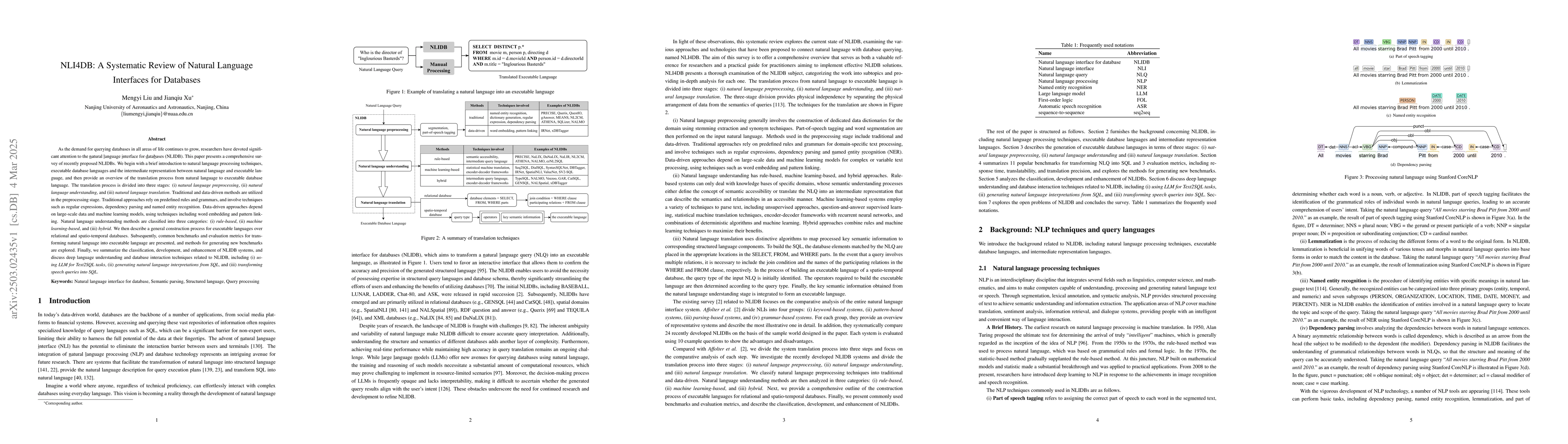 Thumbnail for NLI4DB: A Systematic Review of Natural Language Interfaces for Databases