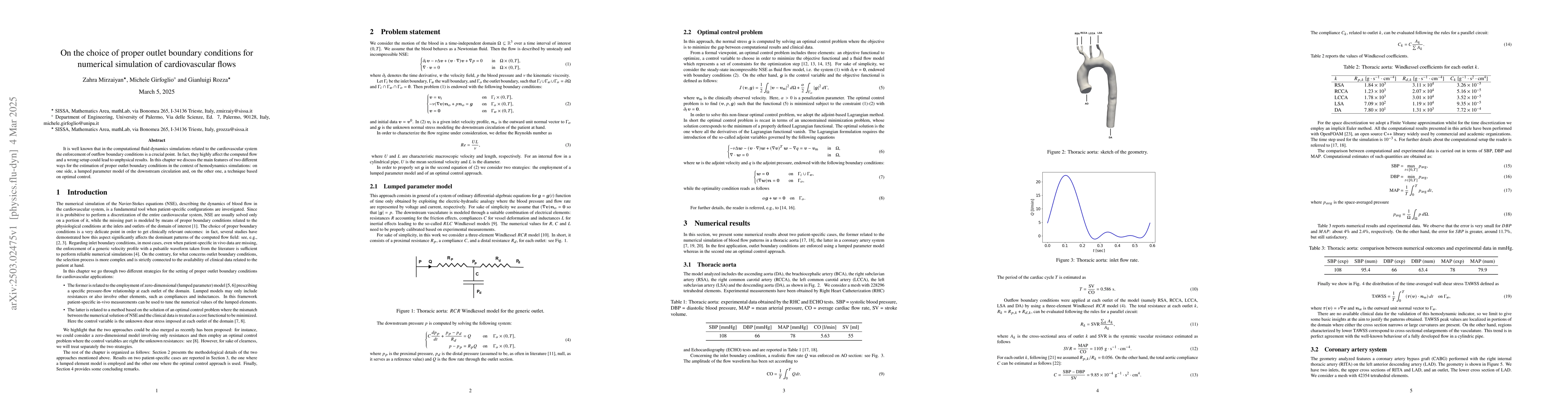 Thumbnail for On the choice of proper outlet boundary conditions for numerical
  simulation of cardiovascular flows