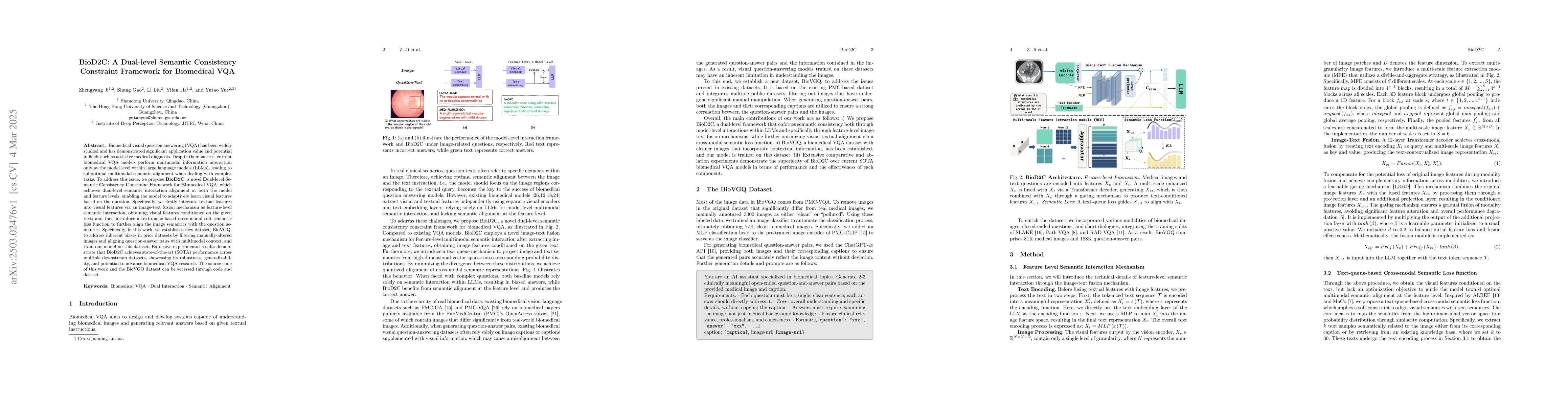 Thumbnail for BioD2C: A Dual-level Semantic Consistency Constraint Framework for
  Biomedical VQA