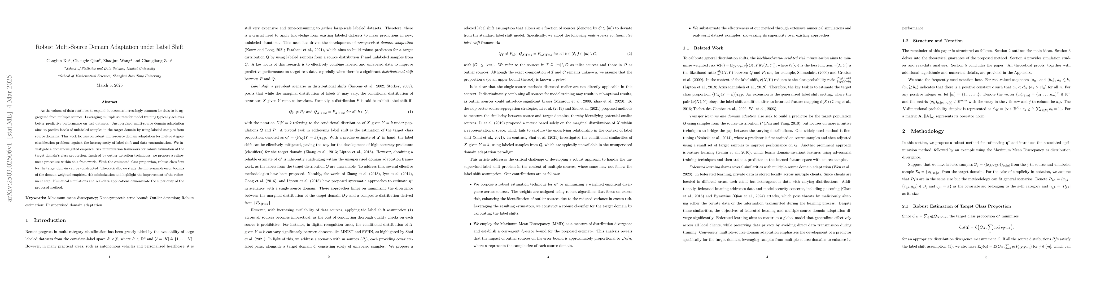 Thumbnail for Robust Multi-Source Domain Adaptation under Label Shift