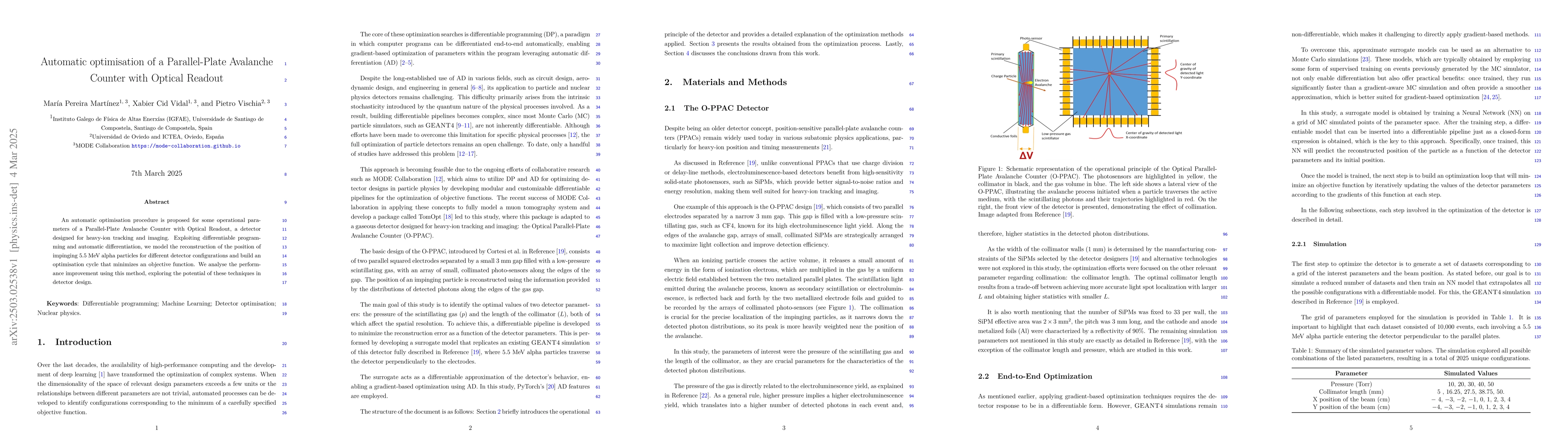 Thumbnail for Automatic optimisation of a Parallel-Plate Avalanche Counter with
  Optical Readout