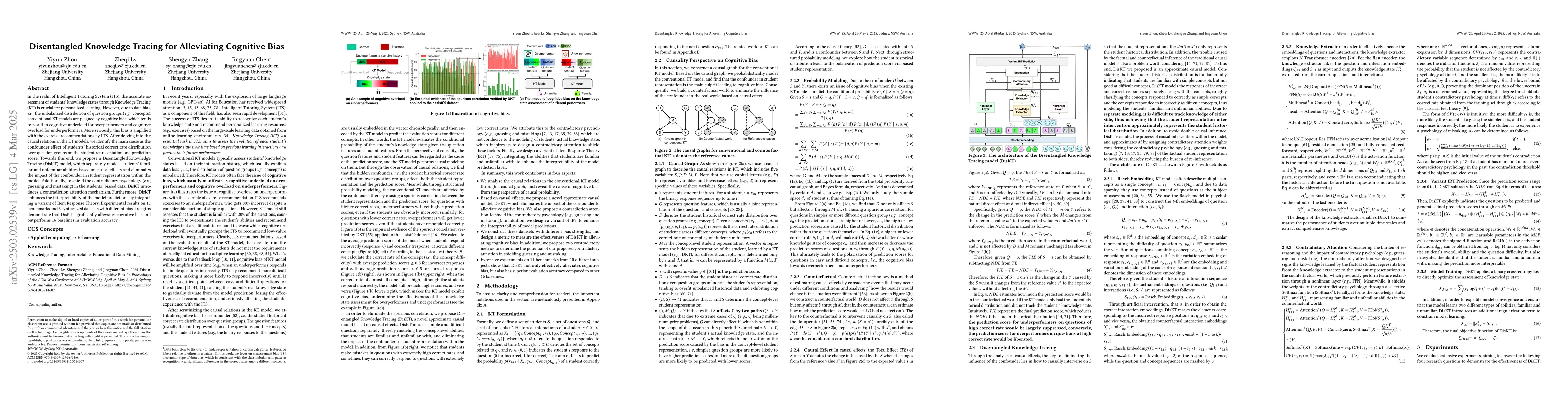 Thumbnail for Disentangled Knowledge Tracing for Alleviating Cognitive Bias