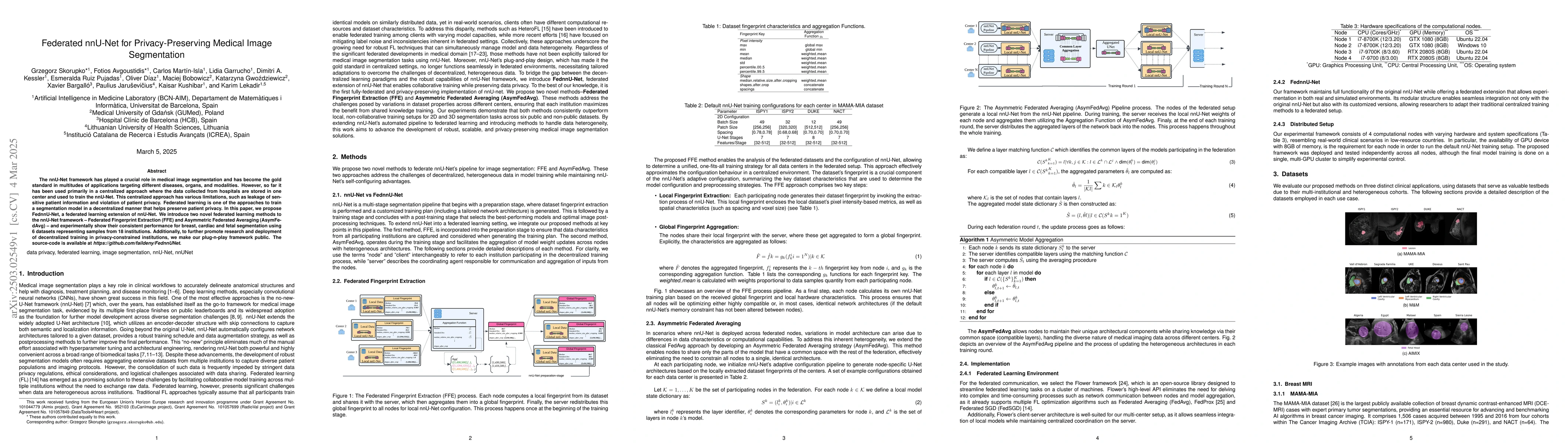 Thumbnail for Federated nnU-Net for Privacy-Preserving Medical Image Segmentation