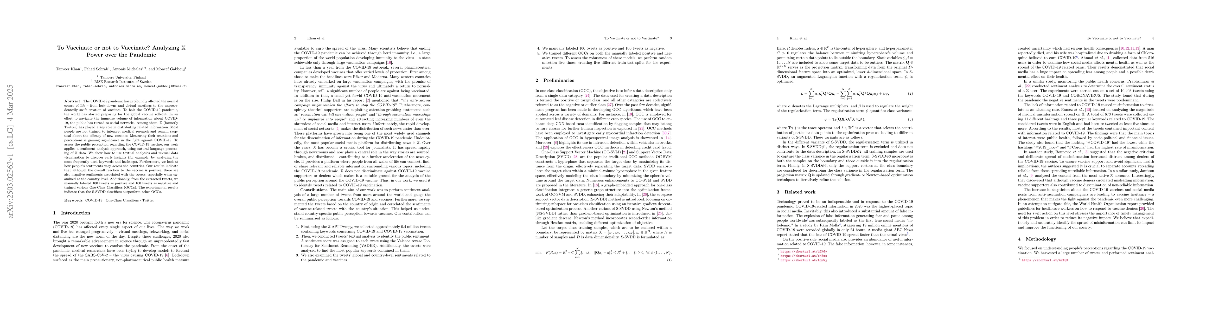 Thumbnail for To Vaccinate or not to Vaccinate? Analyzing $\mathbb{X}$ Power over the
  Pandemic