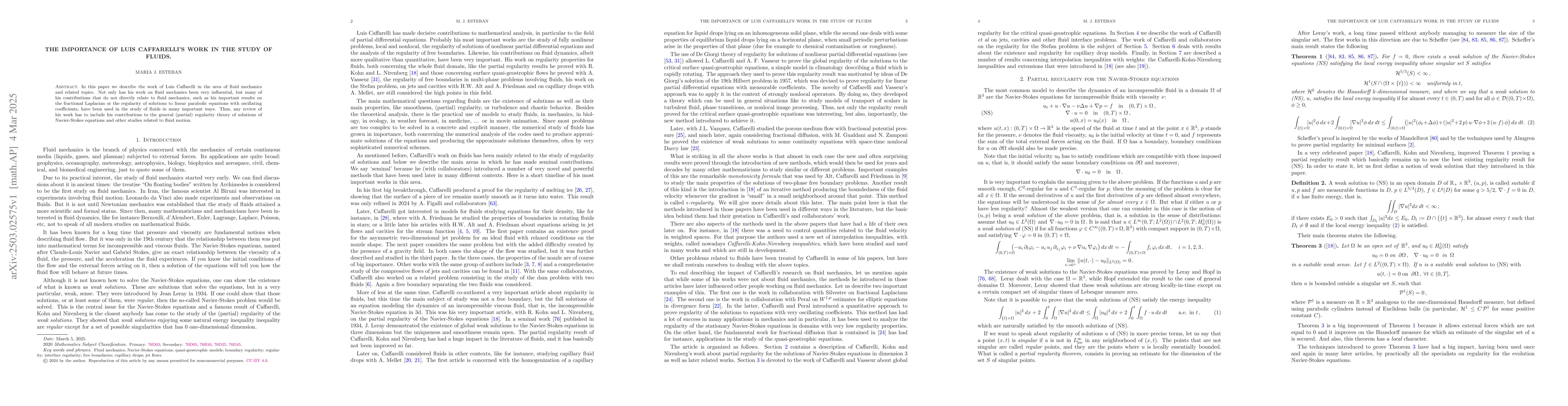 Thumbnail for The importance of Luis Caffarelli's work in the study of fluids