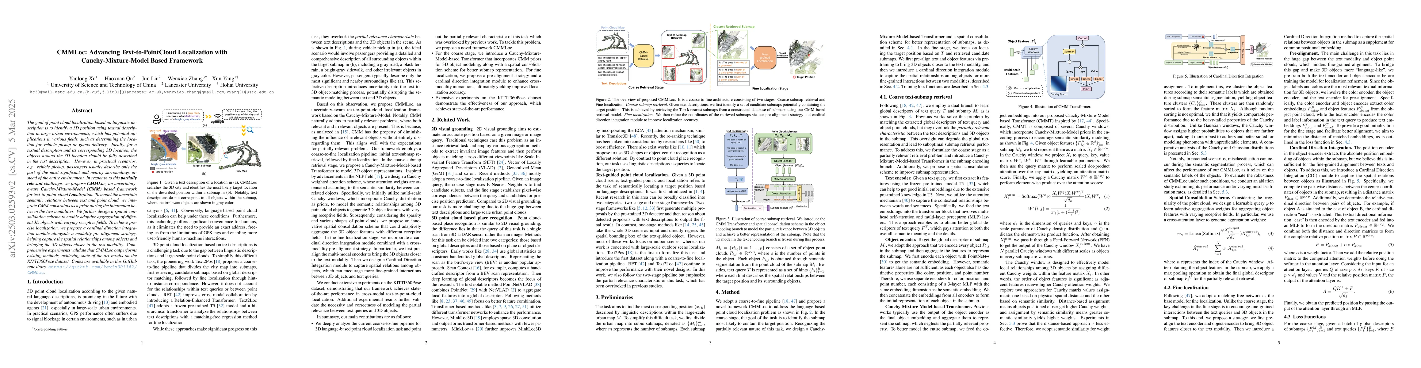 Thumbnail for CMMLoc: Advancing Text-to-PointCloud Localization with
  Cauchy-Mixture-Model Based Framework