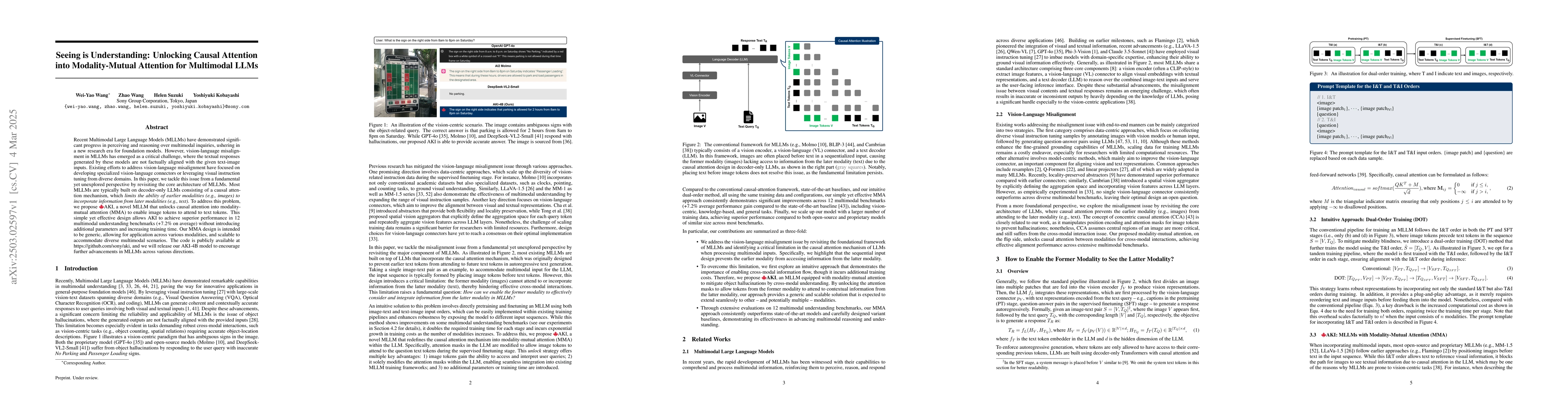 Thumbnail for Seeing is Understanding: Unlocking Causal Attention into Modality-Mutual
  Attention for Multimodal LLMs