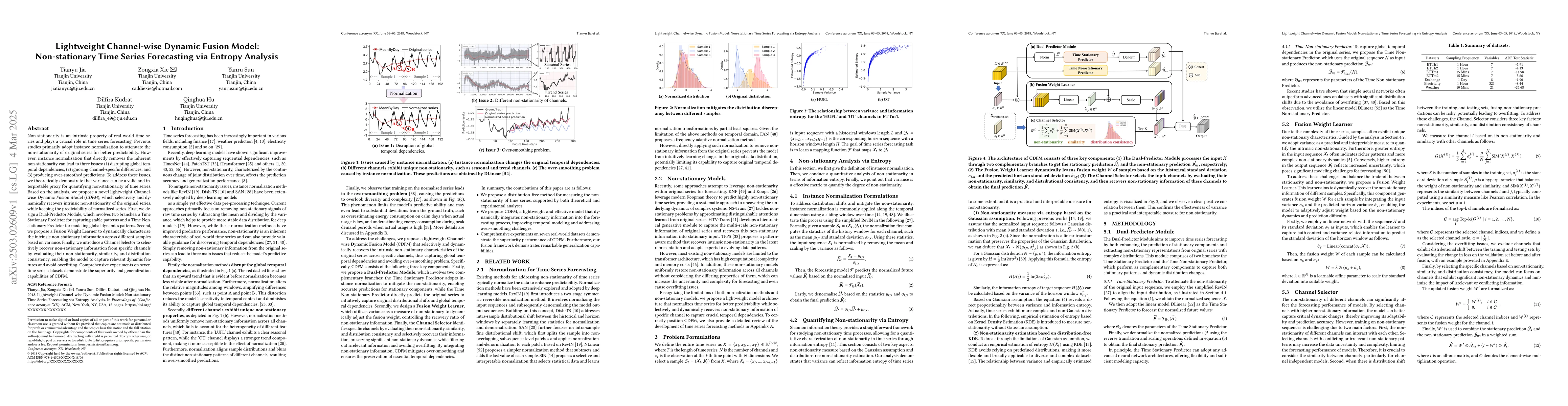 Thumbnail for Lightweight Channel-wise Dynamic Fusion Model: Non-stationary Time
  Series Forecasting via Entropy Analysis