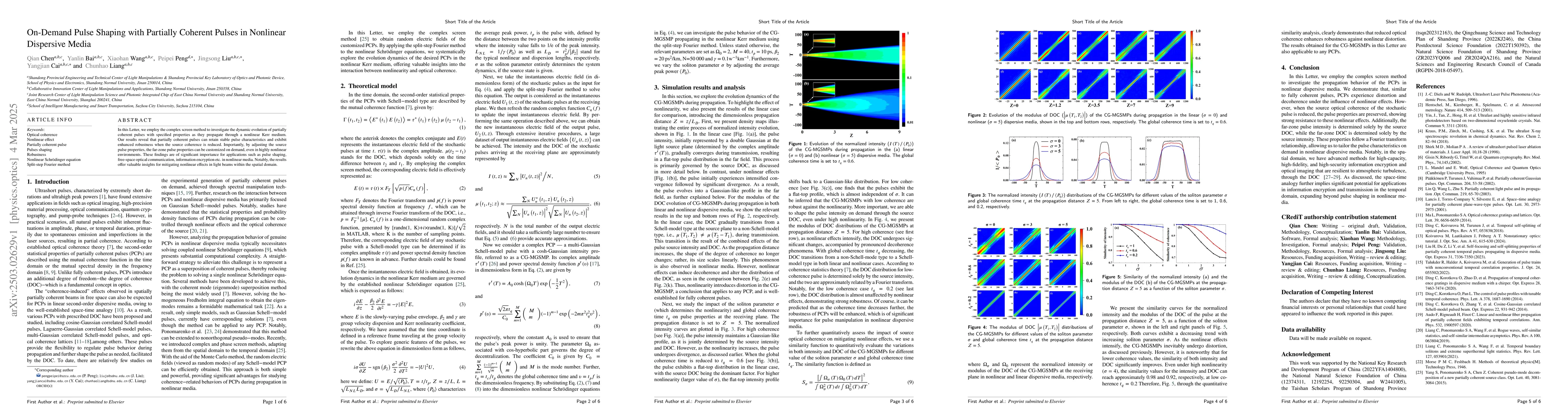 Thumbnail for On-Demand Pulse Shaping with Partially Coherent Pulses in Nonlinear
  Dispersive Media