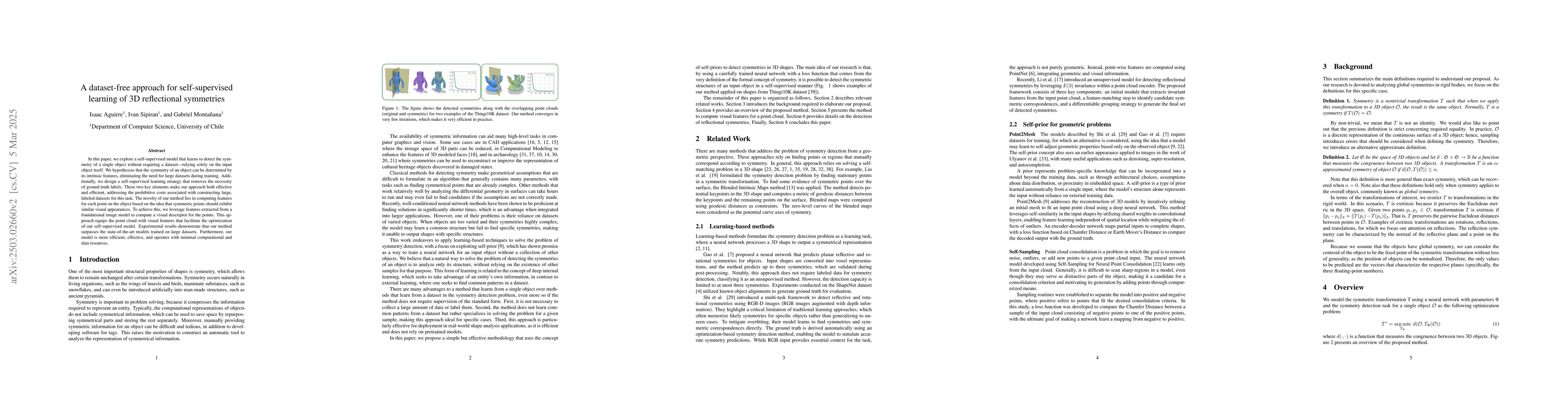 Thumbnail for A dataset-free approach for self-supervised learning of 3D reflectional
  symmetries